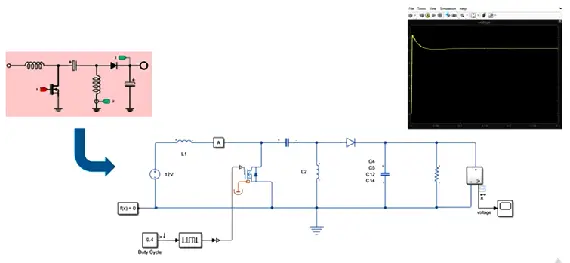 �ϥ�Simscape Electrical�]�p���ĲvDC-DC�ഫ��